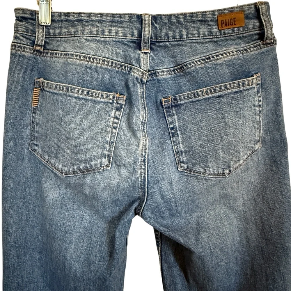 PAIGE Noella Straight Asymmetrical Covered Button Fly Graceland Jeans Women’s 28 - Picture 7 of 15
